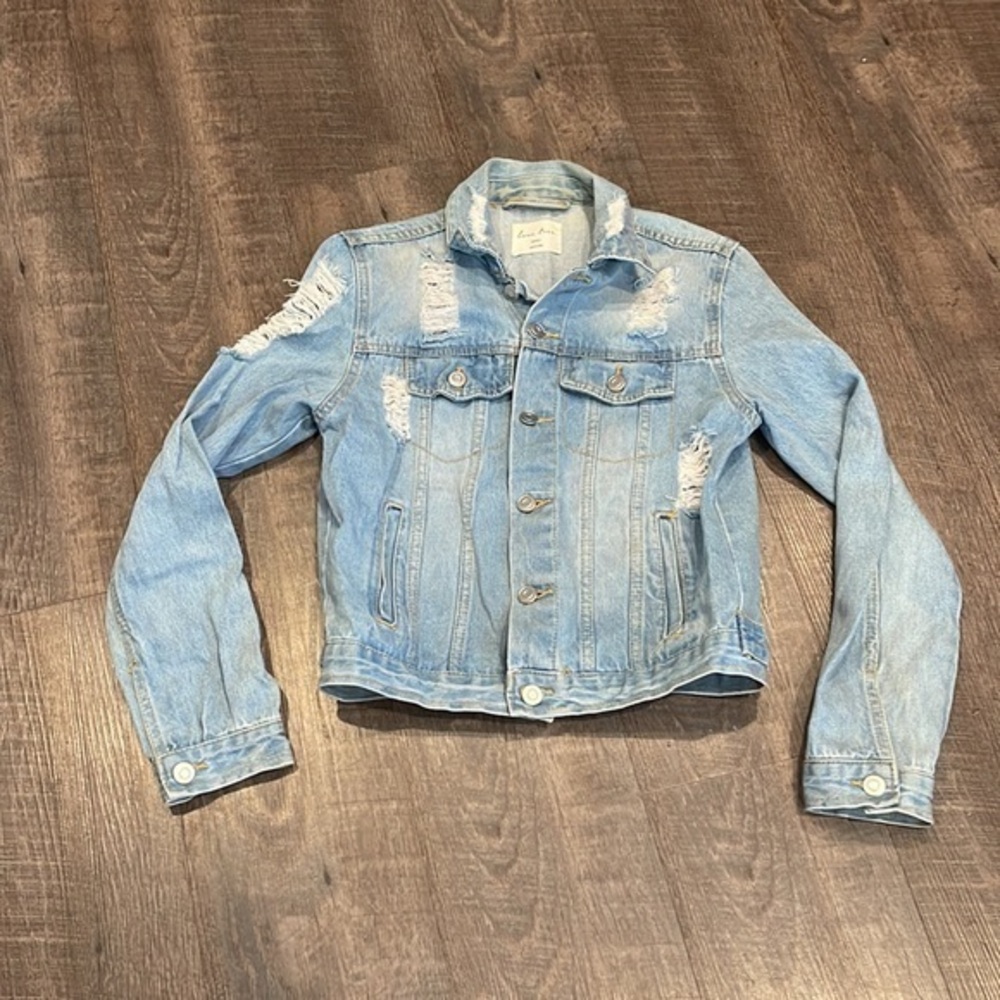 LoveTree distressed denim jacket